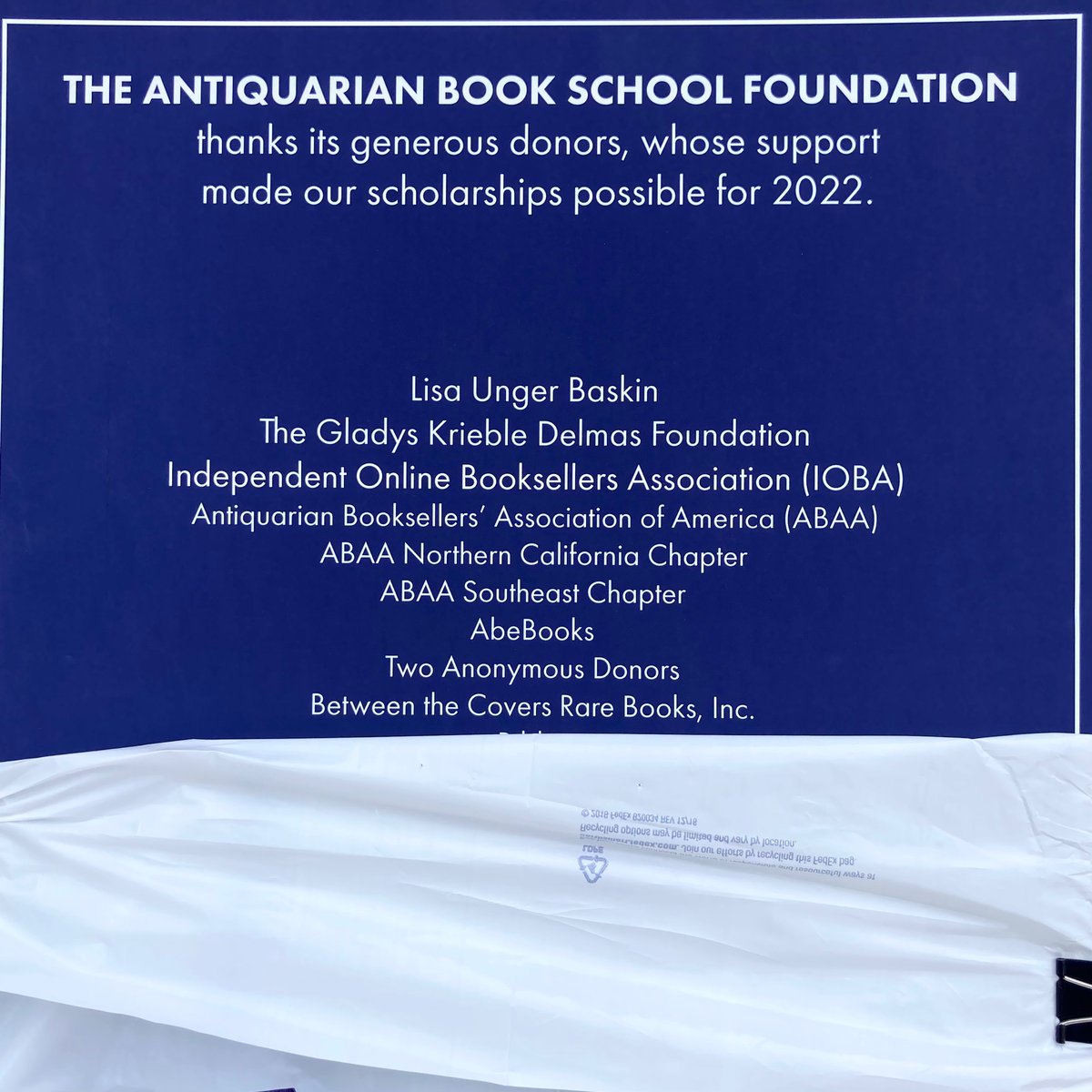 Today’s note of thanks on the CABS-Minnesota broadside of scholarship donors: 

The Between the Covers scholarship. 

BTC has been deeply involved in the mission of the seminar for years—their annual scholarship is but one instance of support. Thank you!

betweenthecovers.com