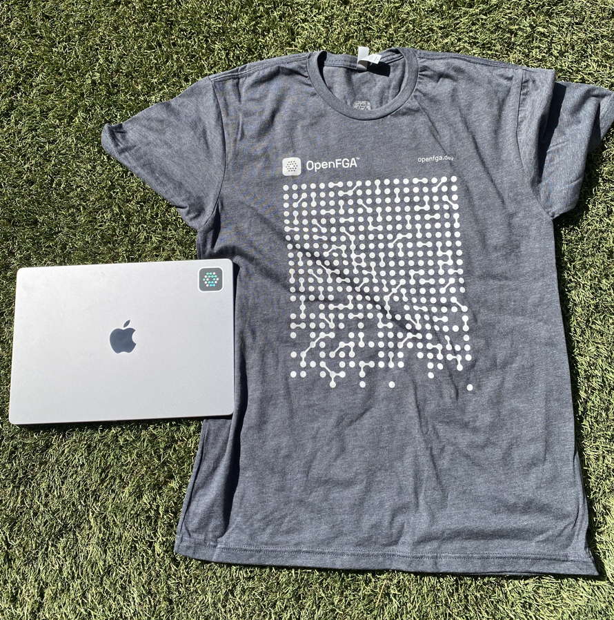 OpenFGA's tweet photo. The design files for OpenFGA's awesome t-shirt and stickers are open source too! You can find them in our community space in Github https://t.co/omu4etQt6G

Kudos to the amazing @guillemesyngier and @azceci :) https://t.co/mzgjdOPIFz