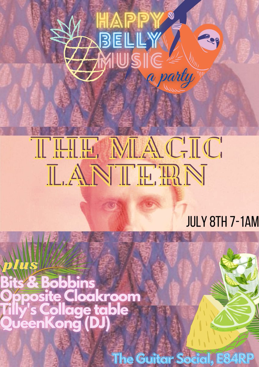Blythe's night <a href="/theguitarsocial/">The Guitar Social</a> Friday! With the incredible <a href="/magiclantern/">MagicLantern </a> PLUS LOADS OF FUN SHIT
eventbrite.com/e/happy-belly-…