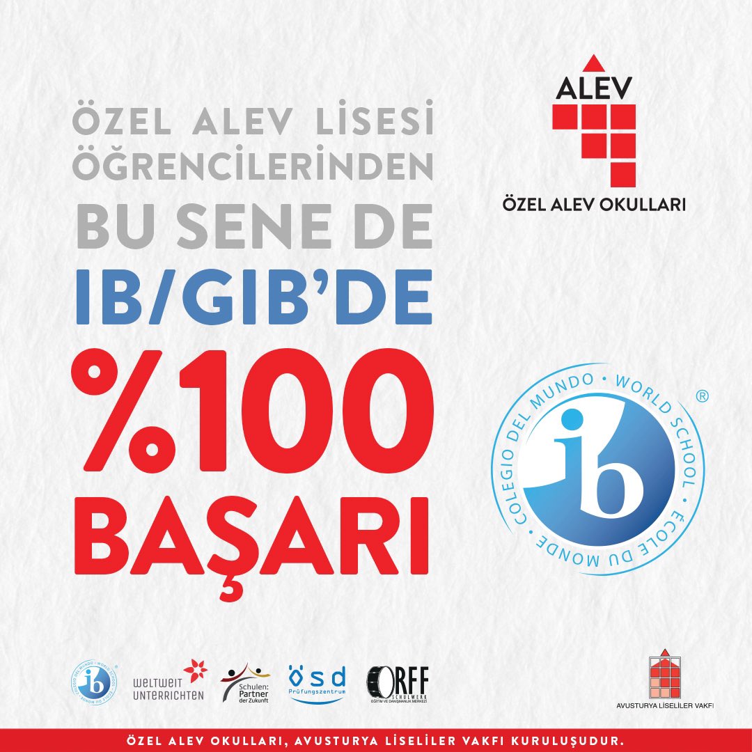 2021-2022 IB/GIB Diploma Programına katılan 52 öğrencimiz bu yıl da %100 başarı göstererek Almanca ağırlıklı Bilingual Diploma almaya hak kazandılar.
 
Öğrencilerimizi kutluyor, üniversite hayatlarında da başarılarının devamını diliyoruz.

#ÖzelALEVLisesi #IB #IBDP #GIB