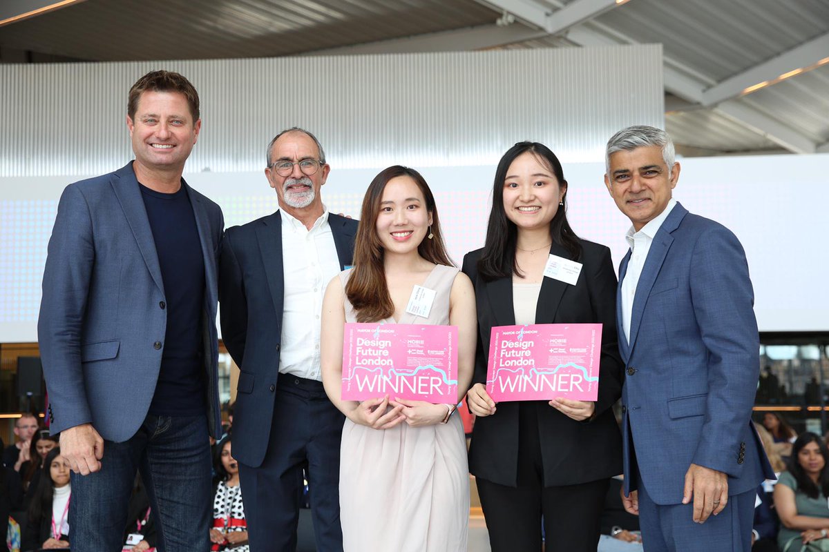 MayorofLondon's tweet photo. Creating a safer, greener and more prosperous city for Londoners begins with how we design our homes and public spaces.

Today I was joined by @MrGeorgeClarke at City Hall to crown the first winners of our Design Future London challenge. https://t.co/ExVXaY7HXC