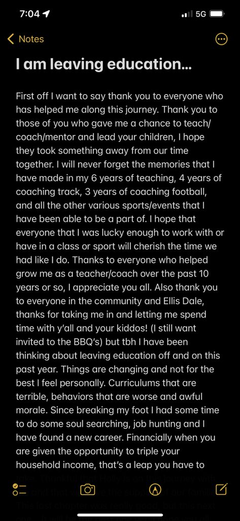 TNDO_Seth's tweet photo. I am leaving education.. ❤️ #NextChapter https://t.co/4kvGudAXIz