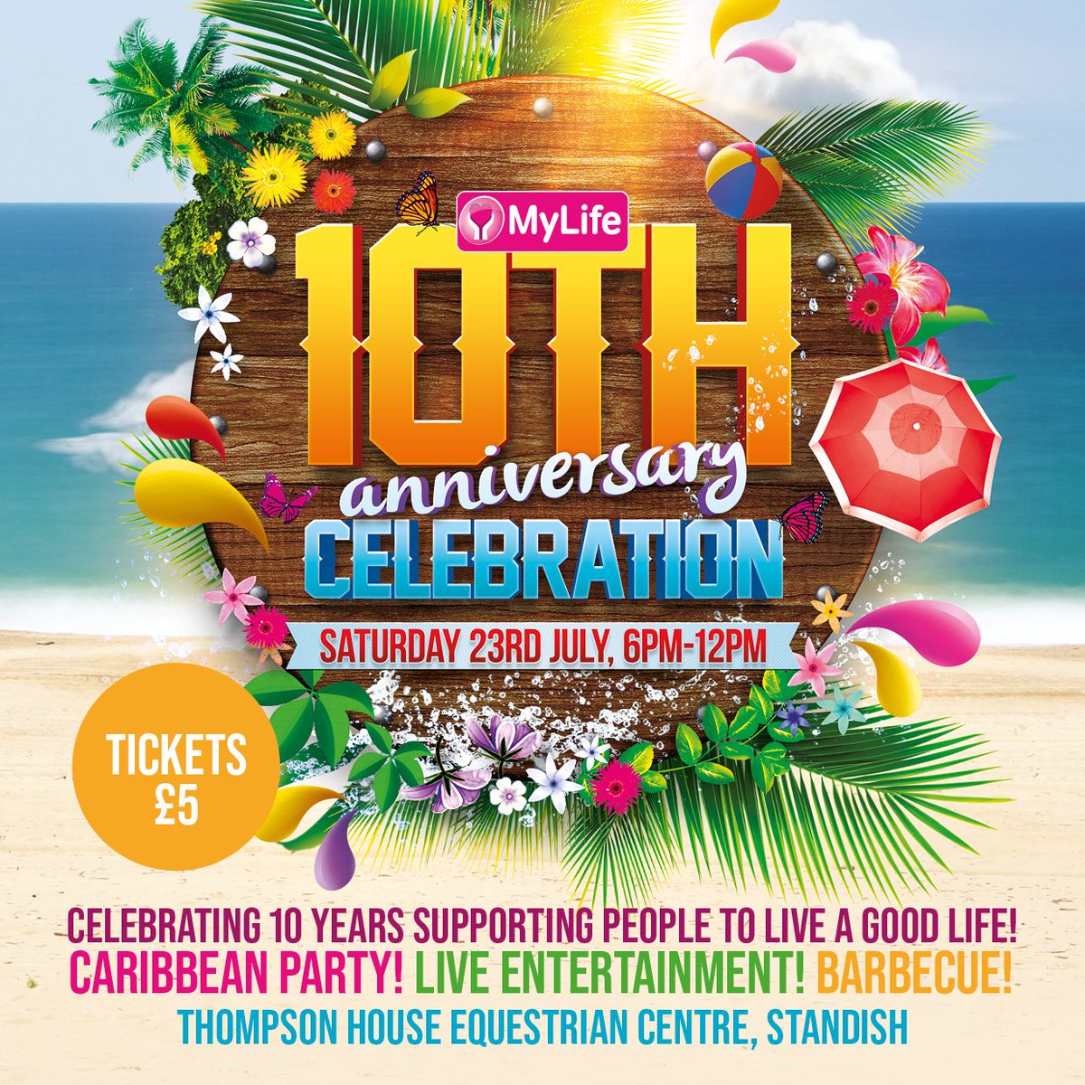 My Life (@mylifecharity) on Twitter photo Come to My Life’s 10th Anniversary Celebration! Saturday 23rd July, 6pm-12pm! However you’ve been connected with My Life, past or present, join us! Caribbean party! Delicious barbecue! Live entertainment! And more! Tickets just £5, call 01257 472 900, email info@my-life.org.uk Come to My Life’s 10th Anniversary Celebration! Saturday 23rd July, 6pm-12pm! However you’ve been connected with My Life, past or present, join us! Caribbean party! Delicious barbecue! Live entertainment! And more! Tickets just £5, call 01257 472 900, email info@my-life.org.uk