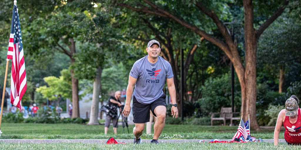 TeamRWB's tweet photo. 18 days. 1,776 reps. You crushed the #1776Challenge, presented by @Sun_Outdoors! Be sure you've checked in daily on the #TeamRWBApp to earn your badge! What was your favorite 1776 exercise? https://t.co/MLz8QnUH6n