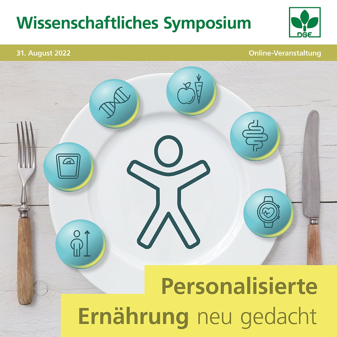 📣 Save the date – 6. Bonner Ernährungstage 2022 #BERTA22 finden online am 31.8. &amp; 1.9. statt, eine Kooperation von <a href="/dge_wissen/">Deutsche Gesellschaft für Ernährung e. V. (DGE)</a> &amp; <a href="/bzfe_de/">BZfE</a>. DGE startet mit dem Wissenschaftlichen Symposium: "Personalisierte #Ernährung neu gedacht "
👉 Hier anmelden: dge.de/ws2022
#DGE22