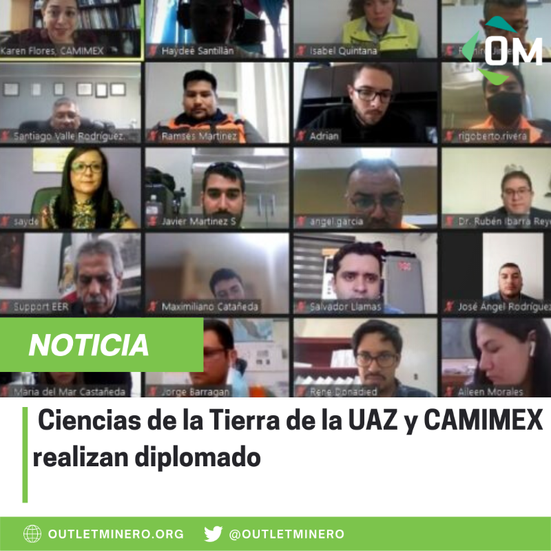 Outletminero's tweet photo. La Universidad Autónoma de Zacatecas (#UAZ) a través de la Unidad Académica de Ciencias de la Tierra (#UACT) y la @Camimex_Oficial, llevan a cabo la catorceava edición del “Diplomado en riesgos mineros”.