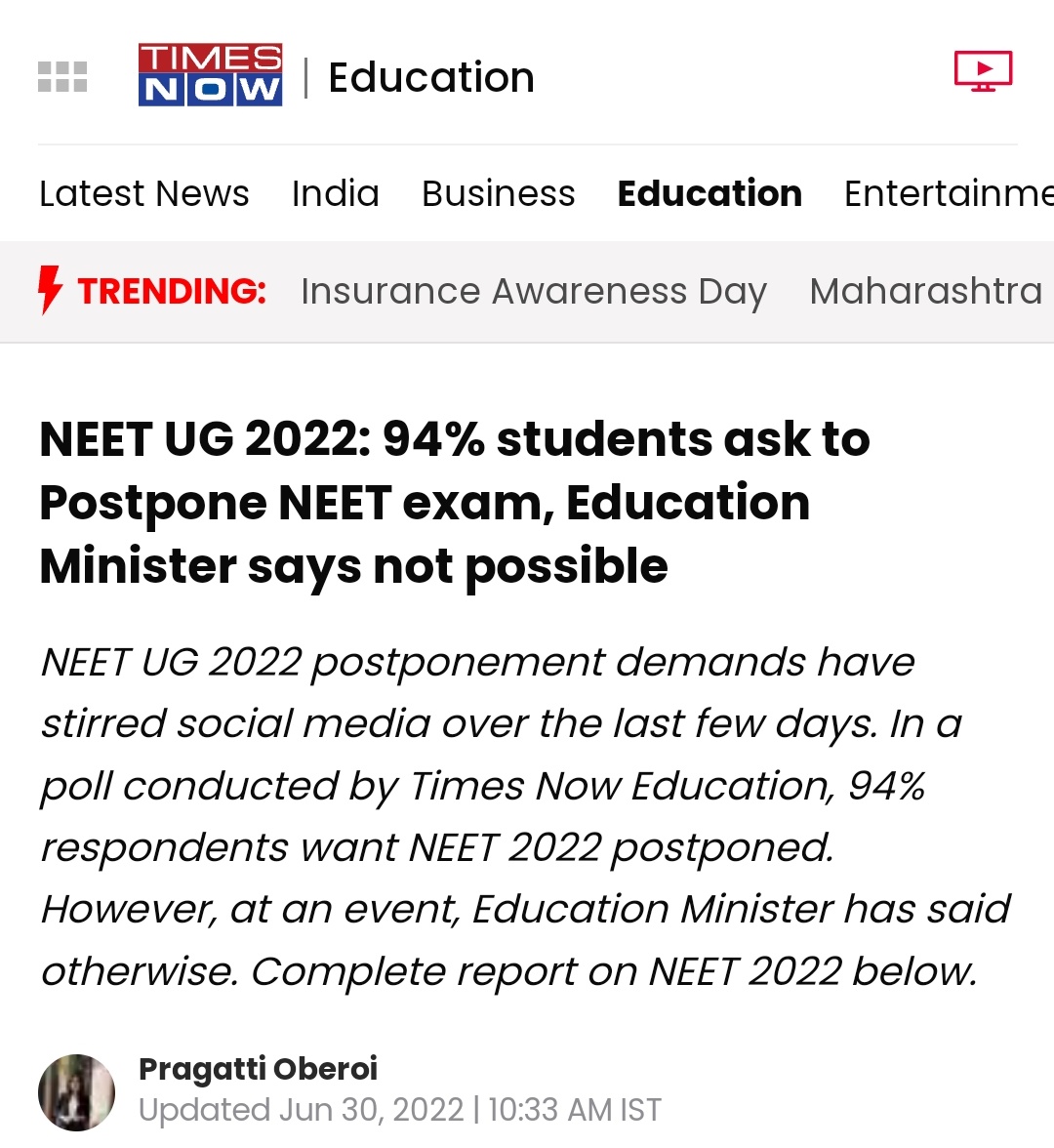 NUSA_NEETUG's tweet photo. Dear @dpradhanbjp @OfficeDp when 94% students are facing problems &amp; want NEET UG to be postponed then why u are in favour of only 4% ? @PMOIndia
#HungerStrikeforNEETUG 
#PMOHelpNEETUGAspirants https://t.co/Aq5Dapx9tO