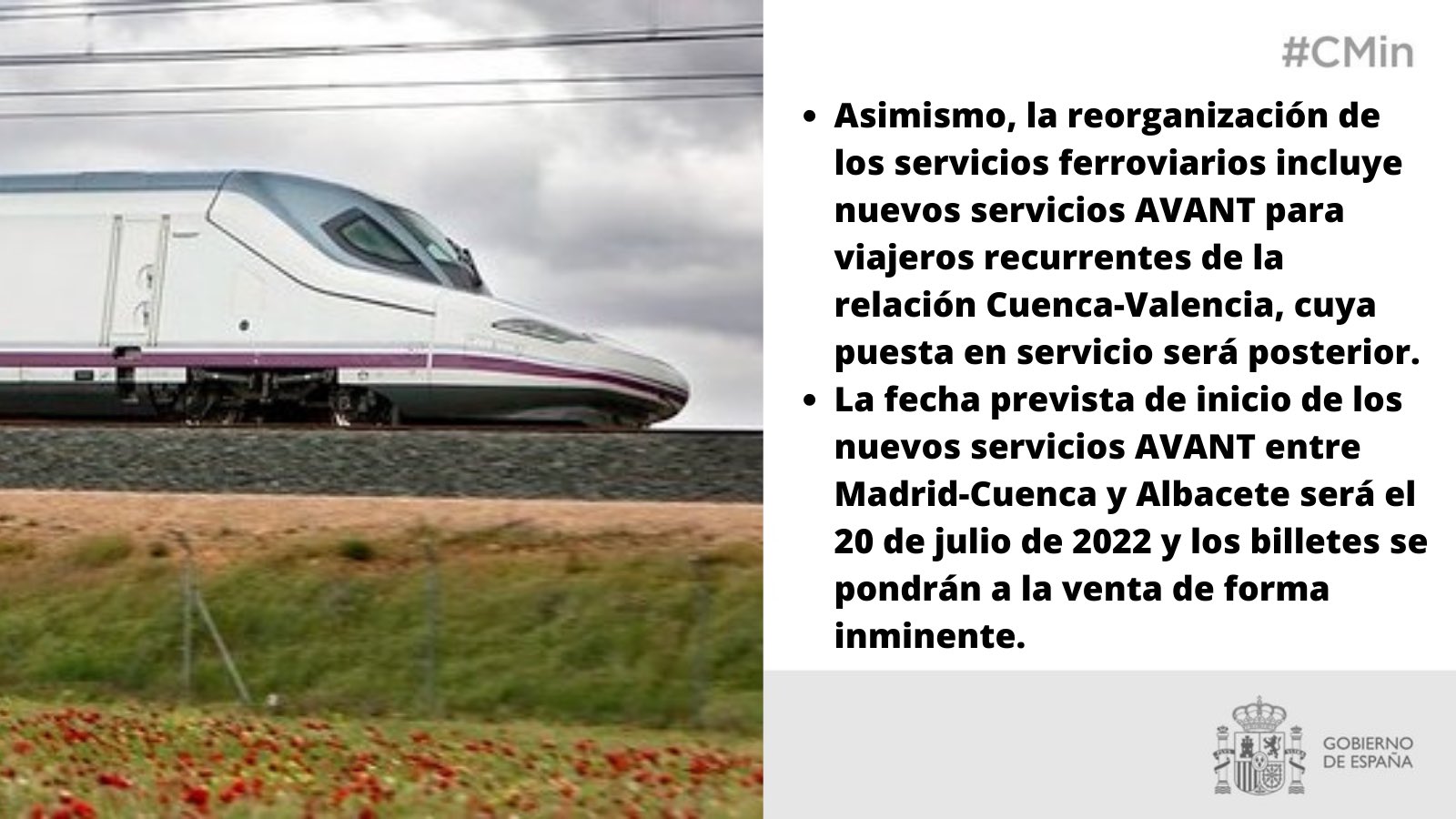 Turbina Ventilar Cañón Delegación del Gobierno en CLM on Twitter: "La reorganización de los servicios ferroviarios incluye nuevos servicios #AVANT para viajeros recurrentes de la relación #Cuenca-#Valencia, cuya puesta en servicio será posterior. Los nuevos Turbina Ventilar Cañón Delegación del Gobierno en CLM on Twitter: "La reorganización de los servicios ferroviarios incluye nuevos servicios #AVANT para viajeros recurrentes de la relación #Cuenca-#Valencia, cuya puesta en servicio será posterior. Los nuevos