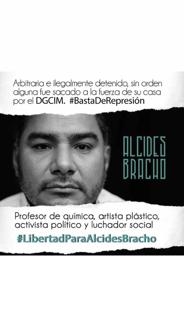 #Libertad para el profesor Alcides Bracho. Mis respeto y agradecimiento siempre por su labor en nuestro colegio. Esto es un atropello!