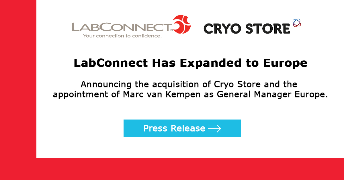 thecentrallab's tweet photo. LabConnect is announcing our #acquisition of long-standing partner Cryo-Store. Together we combine Cryo-Store's #coldchainlogistics, and #biostorage with LabConnect's industry-leading global #sampletracking network to better serve our sponsors overseas. https://t.co/c6phW2YW7b https://t.co/NzsQRbNinQ