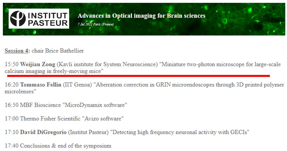 On 7 July, I will give a talk at one Satellite event of #FENS2022: Advances in Optical Imaging for Brain Science. (aob.sciencesconf.org), showing our latest development and application of the MINI2P.
