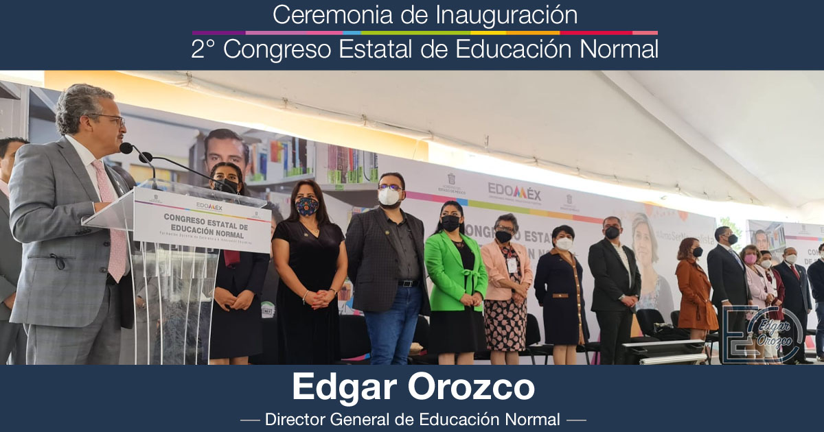 Edg4rOrozco's tweet photo. Con la presencia del Dr. @MarchaChavez, Director de la #DGESuM, dimos inicio al 2° Congreso Estatal de Educación Normal son sede en la #Normal4DeNezahualcóyotl. @alfredodelmazo @geramonro05 @SeducEdoMex @DGENedomex @normalistasomos https://t.co/hO0AejmXKK
