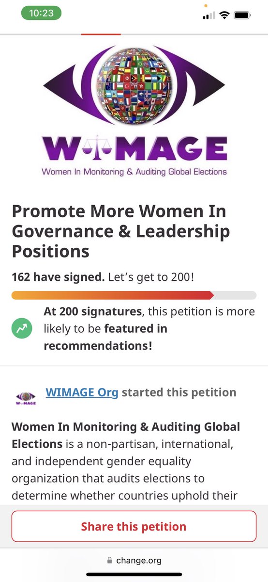 Wimage_Org's tweet photo. Promote More Women In Governance &amp; Leadership Positions - Sign the Petition!👸👸🏼👸🏻👸🏽👸🏾👸🏿 https://t.co/iJTQIMJVsy via @Change https://t.co/4eP0gmGW15