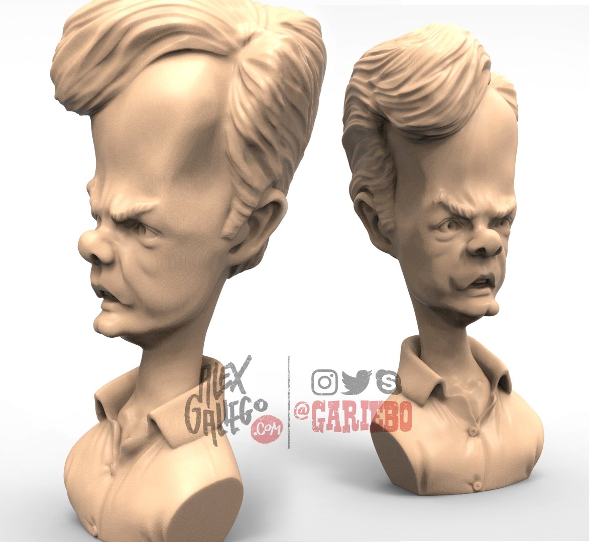 Hughie from #TheBoystv #TheBoys #TheBoysSeason3  #zbrush #caricature bust.