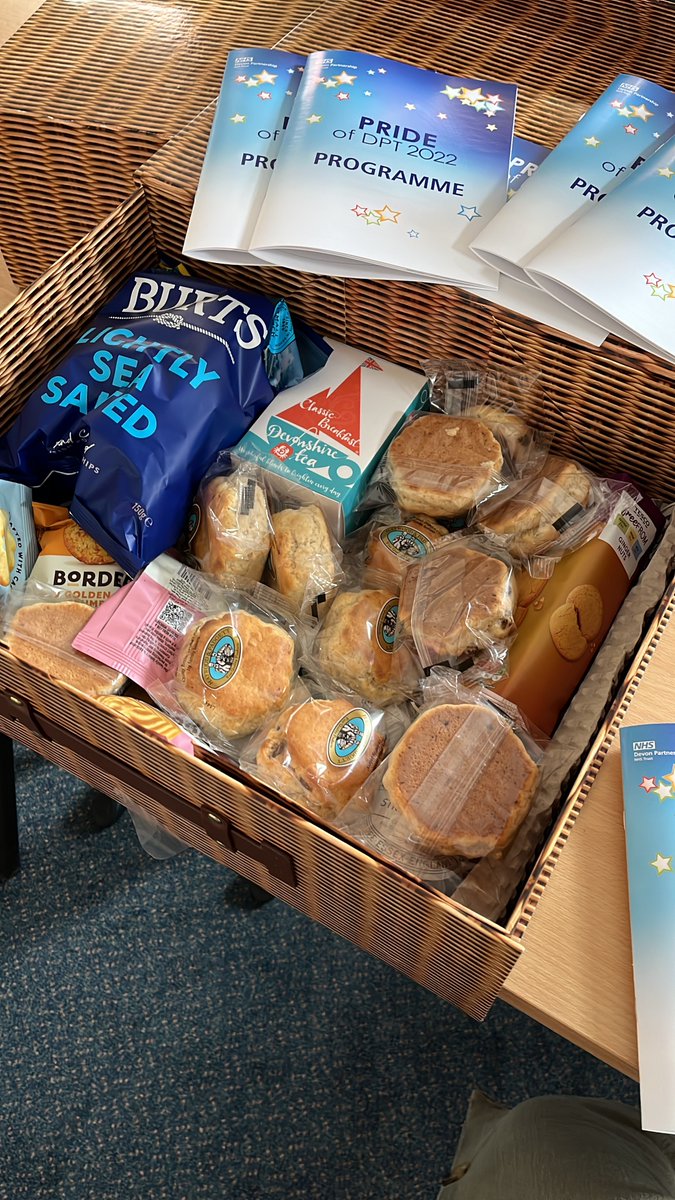 It's such an honour to receive the #PrideOfDPT Board Award! 🥳 We're so grateful for the recognition. It's our privilege to support our fellow colleagues with their #wellbeing. 

We're now going to tuck into our delicious hamper -thank you @DPT_NHS! #ProudOfDPT