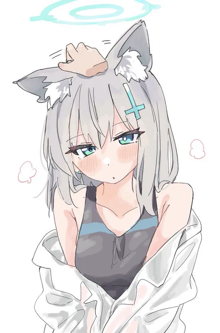 シロコ撫で部(水着) #ブルアカ 