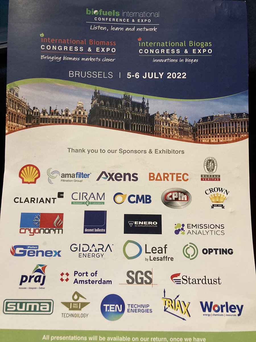 Sannedemey's tweet photo. North Sea Port attending Biofuels Int Conference & Expo at Brussels. Our cross-border port produces +1 mio tons/y of biofuels!And growing!Business back on track!
@biofuelsmag #biofuels @northseaport @DaanSchalck @Alcogroup1 #oleon @Cargill @steelanol @NesteGlobal #SFP https://t.co/NG9P5FMdSp