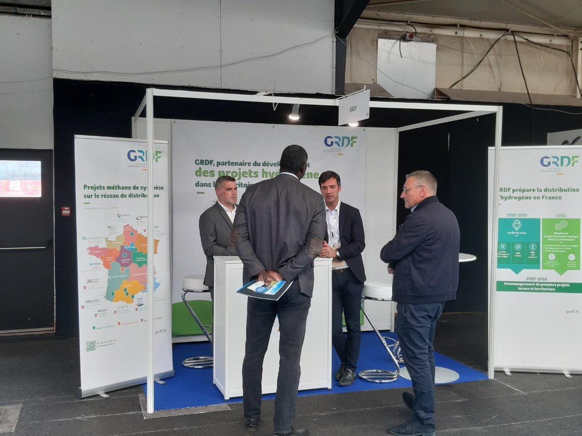 #GRDF aux Journées #Hydrogène
dans les territoires 
✓ stand 59
🔍3j pour échanger énergie d'avenir 
#JH2T #Rouen 
🎙️Infras,usages, attractivité territoriale, formation, industrie, mobilité, acceptabilité, financements...
<a href="/RegionNormandie/">Région Normandie</a> <a href="/FranceHydrogene/">France Hydrogène</a> <a href="/NdieEnergies/">Normandie Energies</a>