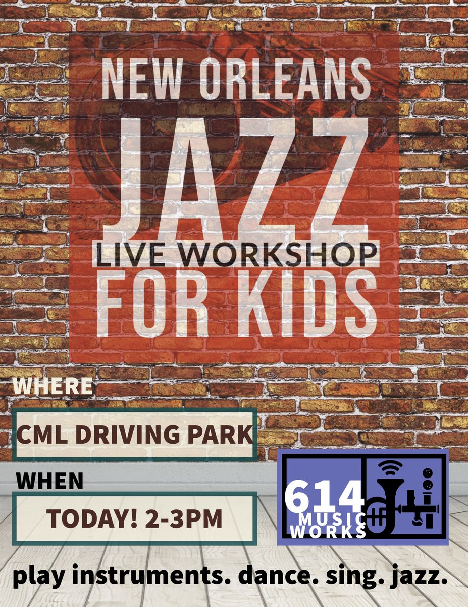 614MusicWorks's tweet photo. Looking for something to do on a rainy day in Columbus? We are @columbuslibrary Driving Park for New Orleans Jazz 3-4pm. https://t.co/aajMptjzef