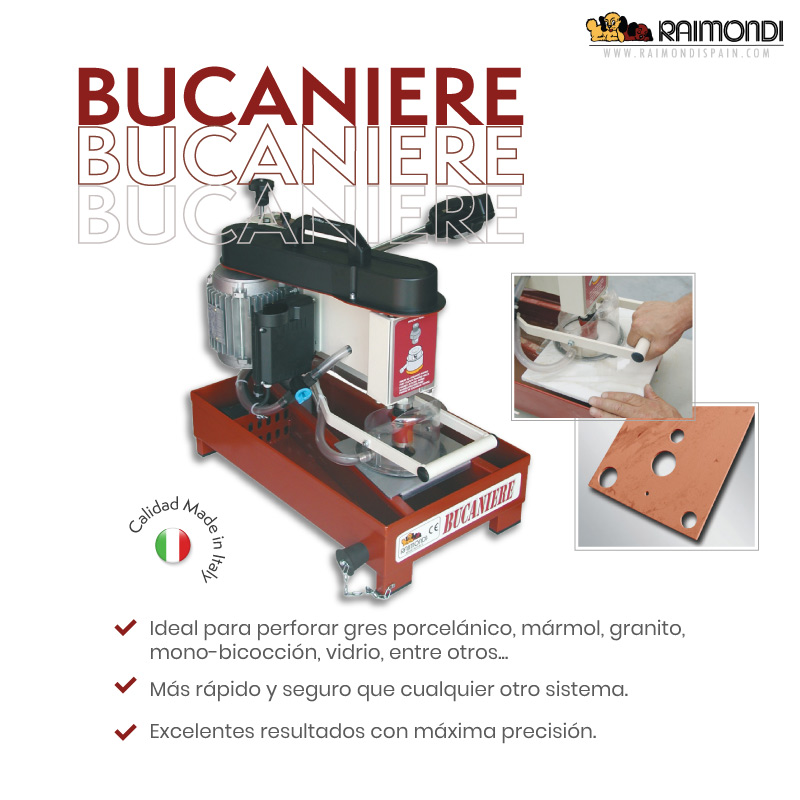 RaimondiSpain's tweet photo. BUCANIERE ⚡️es una máquina perfecta para trabajos intensivos de taller para la perforación de baldosas. Dispone de sistema de enfriamiento con bomba de agua, regulador de velocidad, y más...
Mírala en nuestra web ℹ️🛒 https://t.co/oVprpEiuxN
#raimondispain #alicatado #españa https://t.co/eD81As3F1C