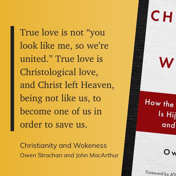 markdkelly75's tweet photo. “True #love is not: "you look like me, so we're united." True love is #Christological love, and #Christ left #Heaven, being not like us, to become one of us in order to save us.” - Owen Strachan and lohn MacArthur (Book: Christianity and Wokeness)
@ostrachan https://t.co/kiOu4YFBsw