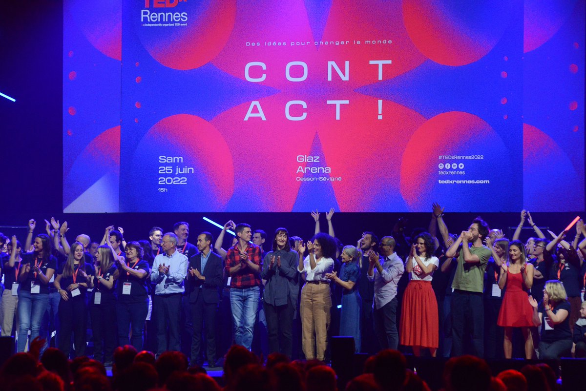 TEDxRennes's tweet photo. TEDxRennes 2022 : J+10 📅

✨ Il est temps de faire le bilan de cette super journée du 25 juin durant laquelle nous nous sommes retrouvés autour d'un même thème : CONTACT !

🙏 UN GRAND MERCI ! 🙏

📸 @FactoryViews &amp; Marie Le Mauff https://t.co/k5sATaURmu