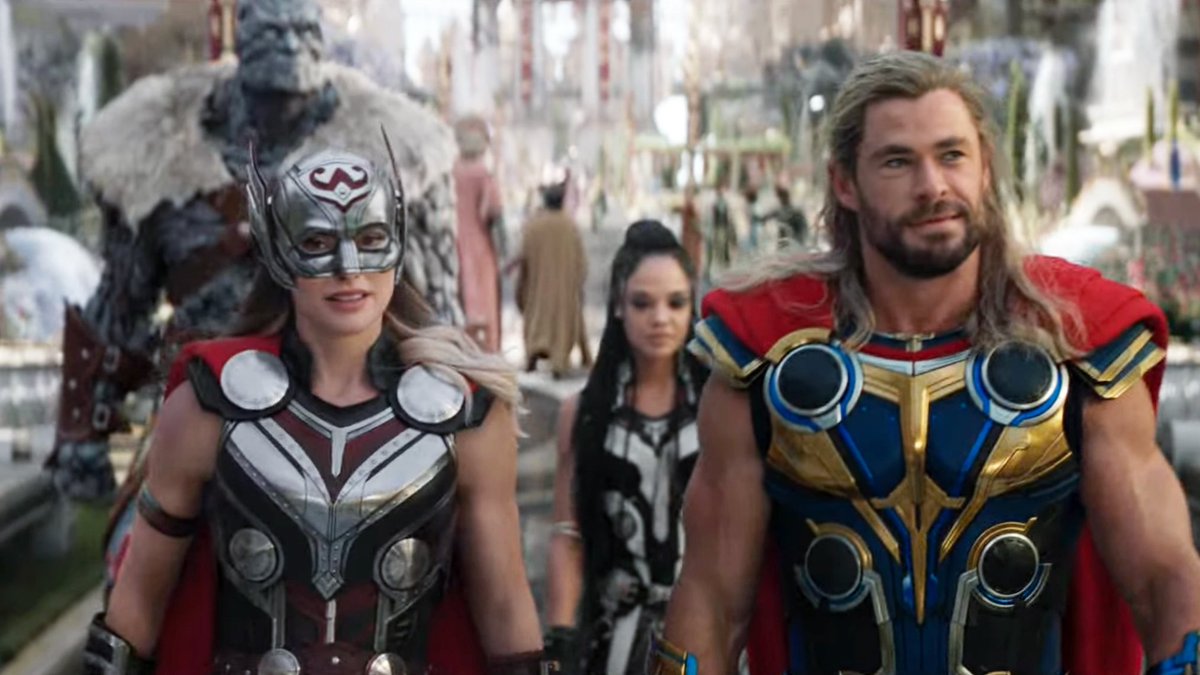 Just watched #ThorLoveAndThunder and enjoyed it very much. Good ole Taika Waititi oddball humour all around. If you liked Ragnarok, you’ll like this.

Best gag: 🐐🐐
Best fight scene: Thor’s “army”

Wife preferred Dr Strange 2. I preferred this. We are debating. #seewhatshow