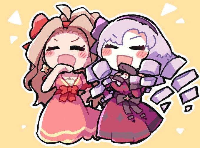 2人のお嬢様。ミリシタ配信楽しみ
#サロメ百万展  #二階堂千鶴 #ミリオンライブ 
