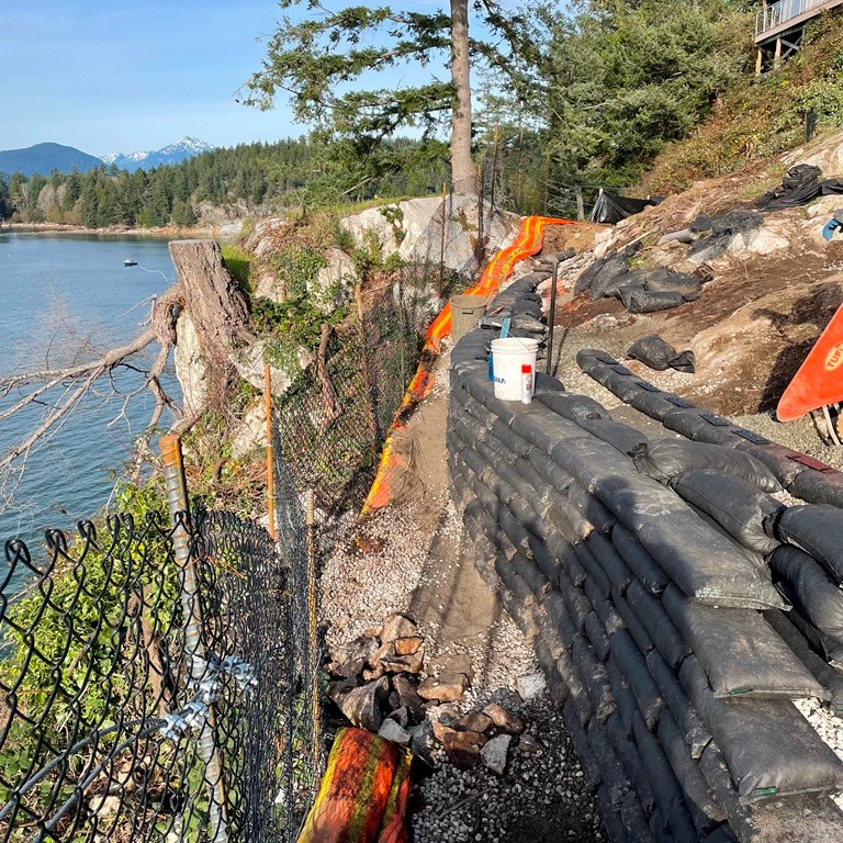 #FlexMSE is the perfect choice to reinforce this slope along the #Pacific Ocean. Vegetation will allow this to blend perfectly with the surroundings and will make an excellent, permanent, addition to the landscape. Where else can you see Flex MSE? #backtonature #shoreline #water
