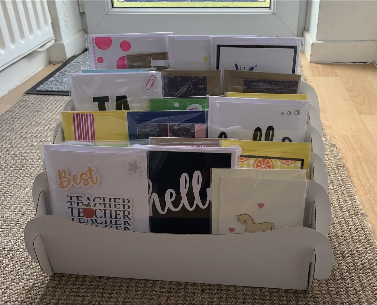 Just received my new card racks. All ready for my first craft fair in a couple of weeks.