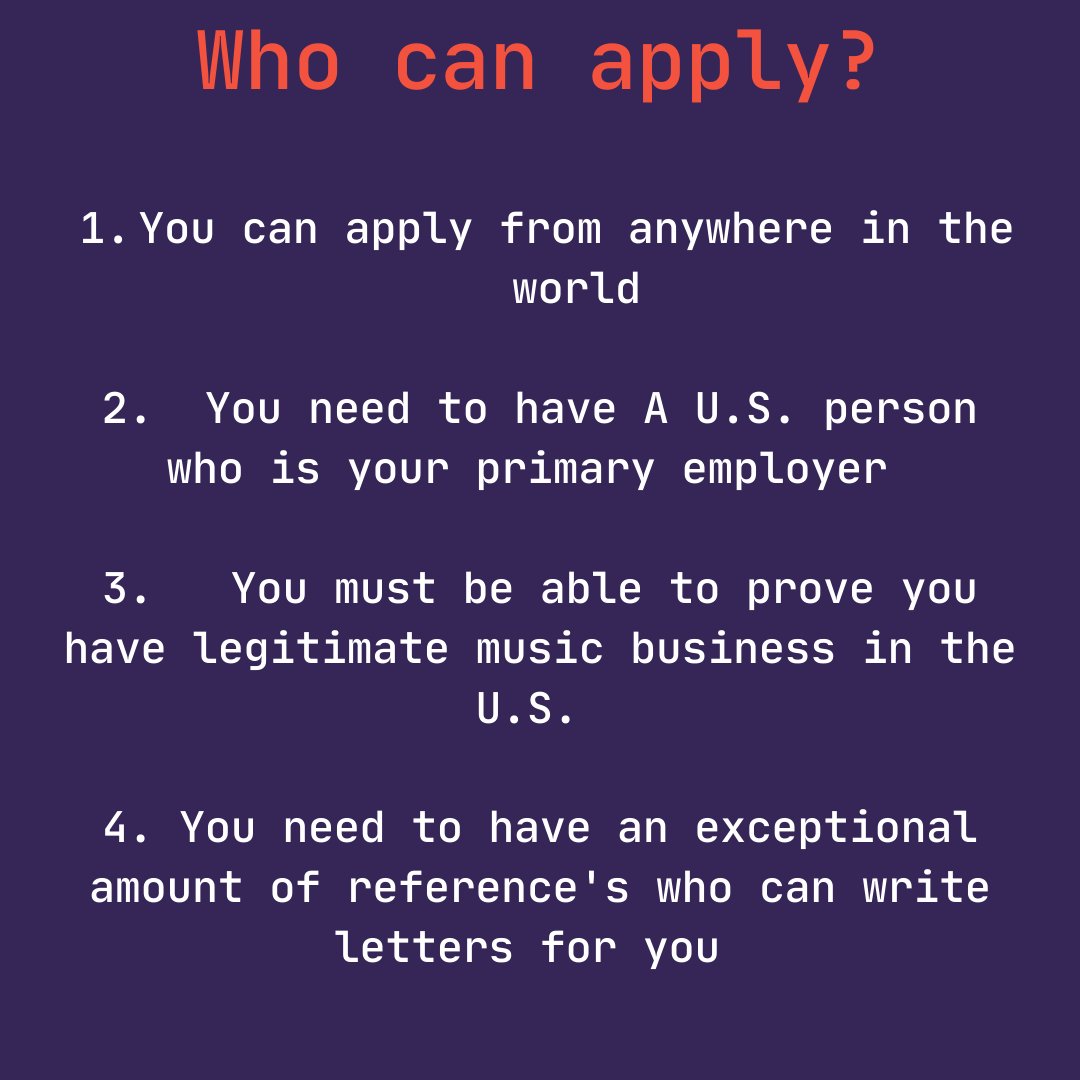 Here's a quick look into artist (O-1B) visas!