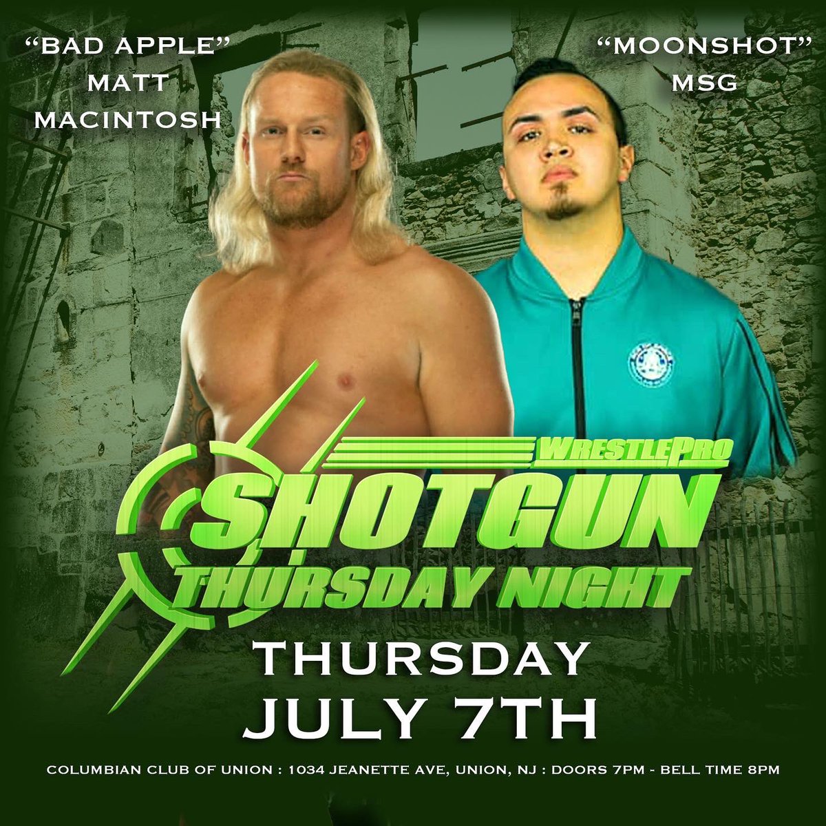WrestlePro's tweet image. 👊🏼💥THIS THURSDAY💥👊🏼

Shotgun Thursday returns to Union, NJ this Thursday July 7th to showcase the WrestlePro stars of today and tomorrow!

Watch as the Create-A-Pro NJ students see if they can hold their own against the best WrestlePro has to offer!

🎟 wrestleproonline.com