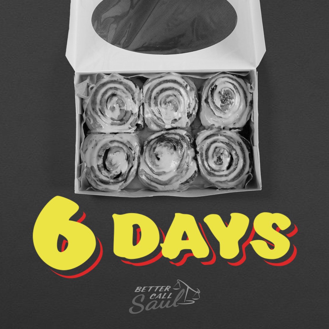 BetterCallSaul's tweet photo. Care for a bun?

#BetterCallSaul returns to @AMC_TV and @AMCPlus in six days. https://t.co/zefmCZHCRy