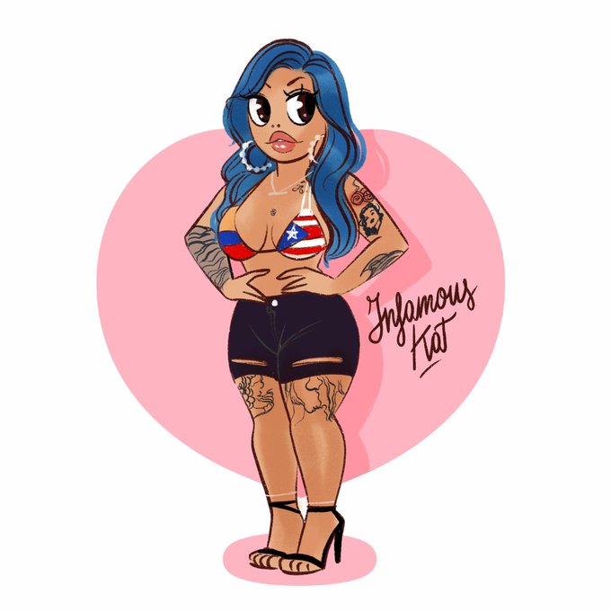 My newest cartoon, I AM OBSESSED. Starting my own merch very soon ✨🔥🙌🏽🤩😍 https://t.co/UHgkSTo8dT