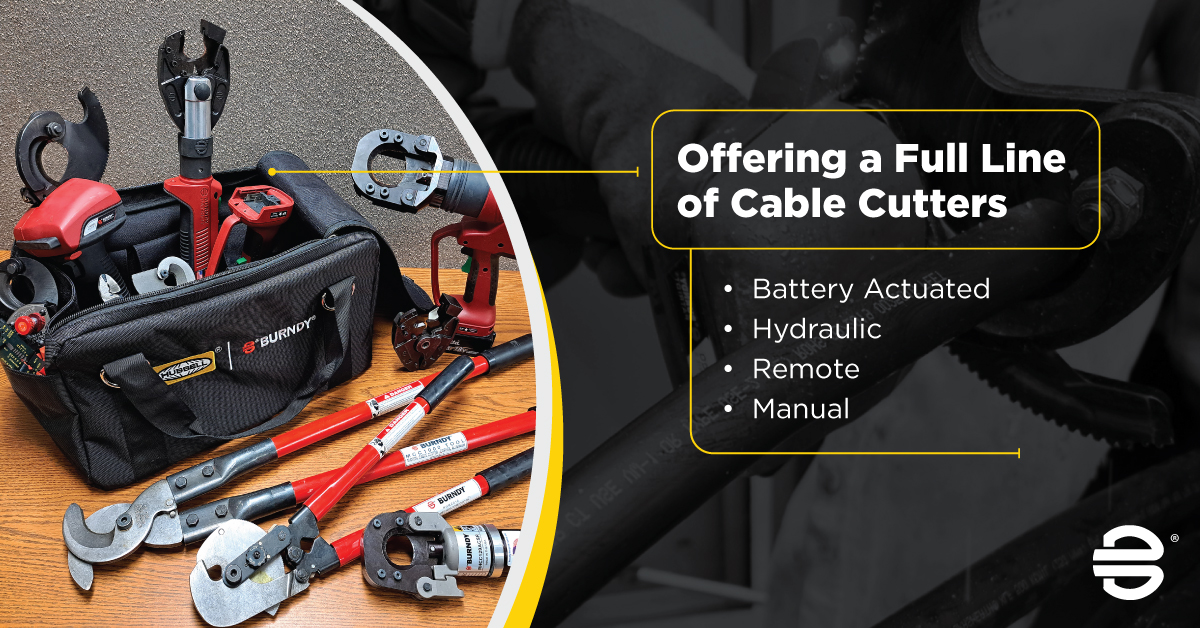 It's Tooling Tuesday! Did you know BURNDY offers a full line of cutters? We have Battery Actuated, Hydraulic, Remote and Manual tools for all your cable cutting needs. View them here: hubs.ly/Q01fZlQr0
