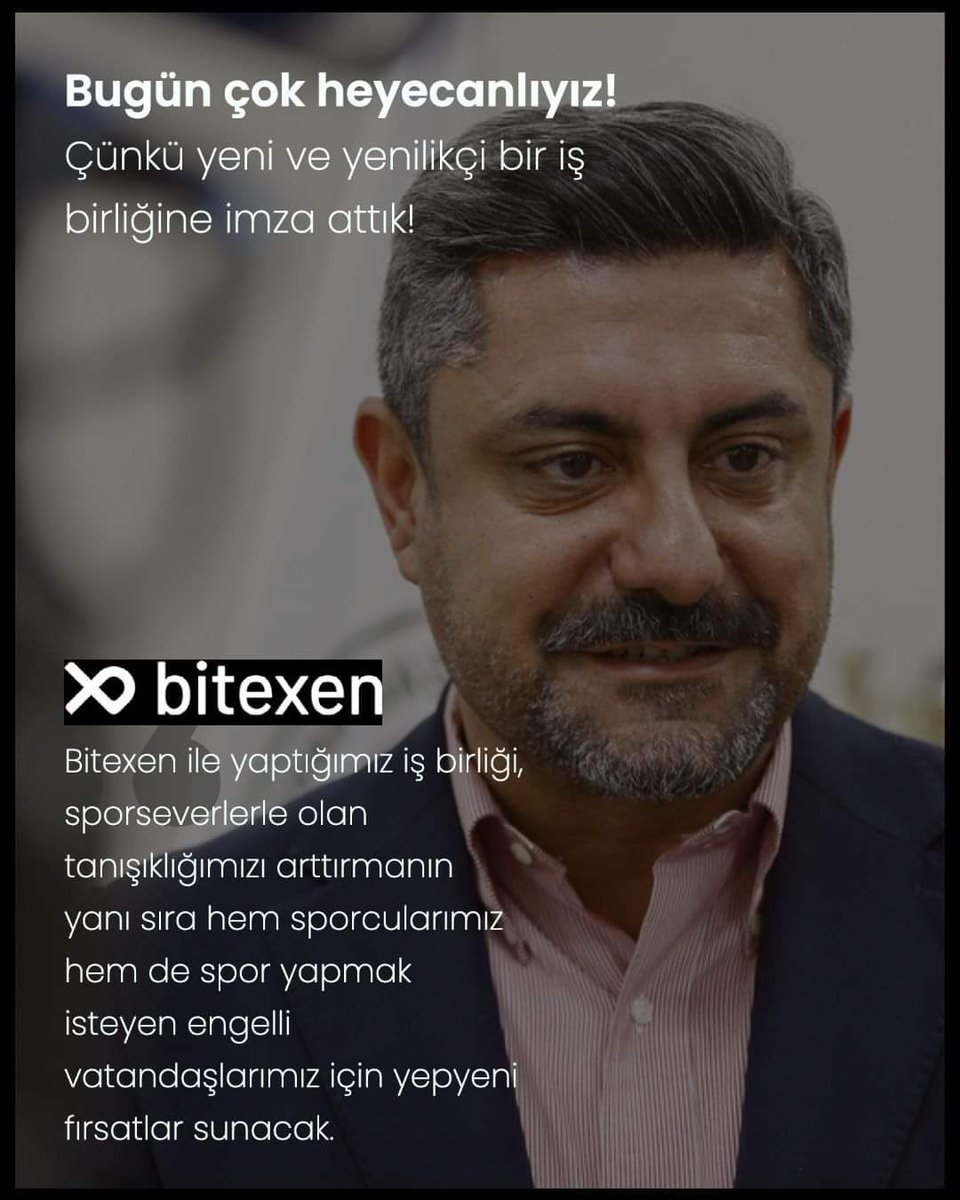 Federasyon tarihimizin en büyük sponsorluk anlaşmasını #bitexen la gerçekleştirdik.Anlaşma kapsamında <a href="/tbesforgtr/">Türkiye Bedensel Engelliler Spor Federasyonu</a> kasasına 17 Milyon TL girecek
Ayrıca Milli takımlarımızada sponsor olurken vereceği destek toplamda 23 Milyon TL’ye ulaşacak <a href="/muazergezen/">Muaz Ergezen</a> <a href="/hamzayerlikaya/">Hamza Yerlikaya 🇹🇷</a> <a href="/kasapoglu/">Dr. Mehmet Kasapoğlu</a>