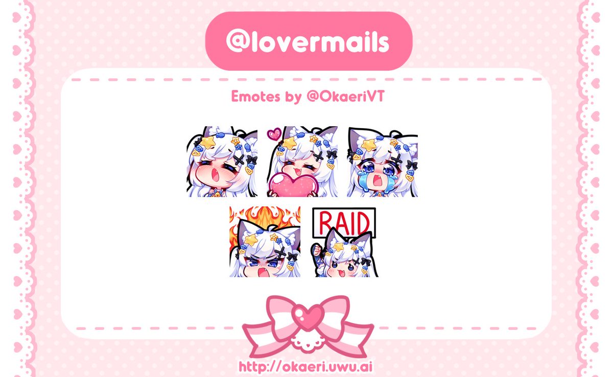Okaeri ๐ฆ๐ถ | COMMS CLOSED (@okaeriart) on Twitter photo Emote commission for <a href="/lovermails/">sagi | @luvsagii is main</a> ๐
Thank you so much for commissioning me~ <3
โโโ โยฐโโกโยฐโ โโโ
#twitchemotes #emoteartist #cutw #kawaii #luvmaiArt Emote commission for <a href="/lovermails/">sagi | @luvsagii is main</a> ๐
Thank you so much for commissioning me~ <3
โโโ โยฐโโกโยฐโ โโโ
#twitchemotes #emoteartist #cutw #kawaii #luvmaiArt
