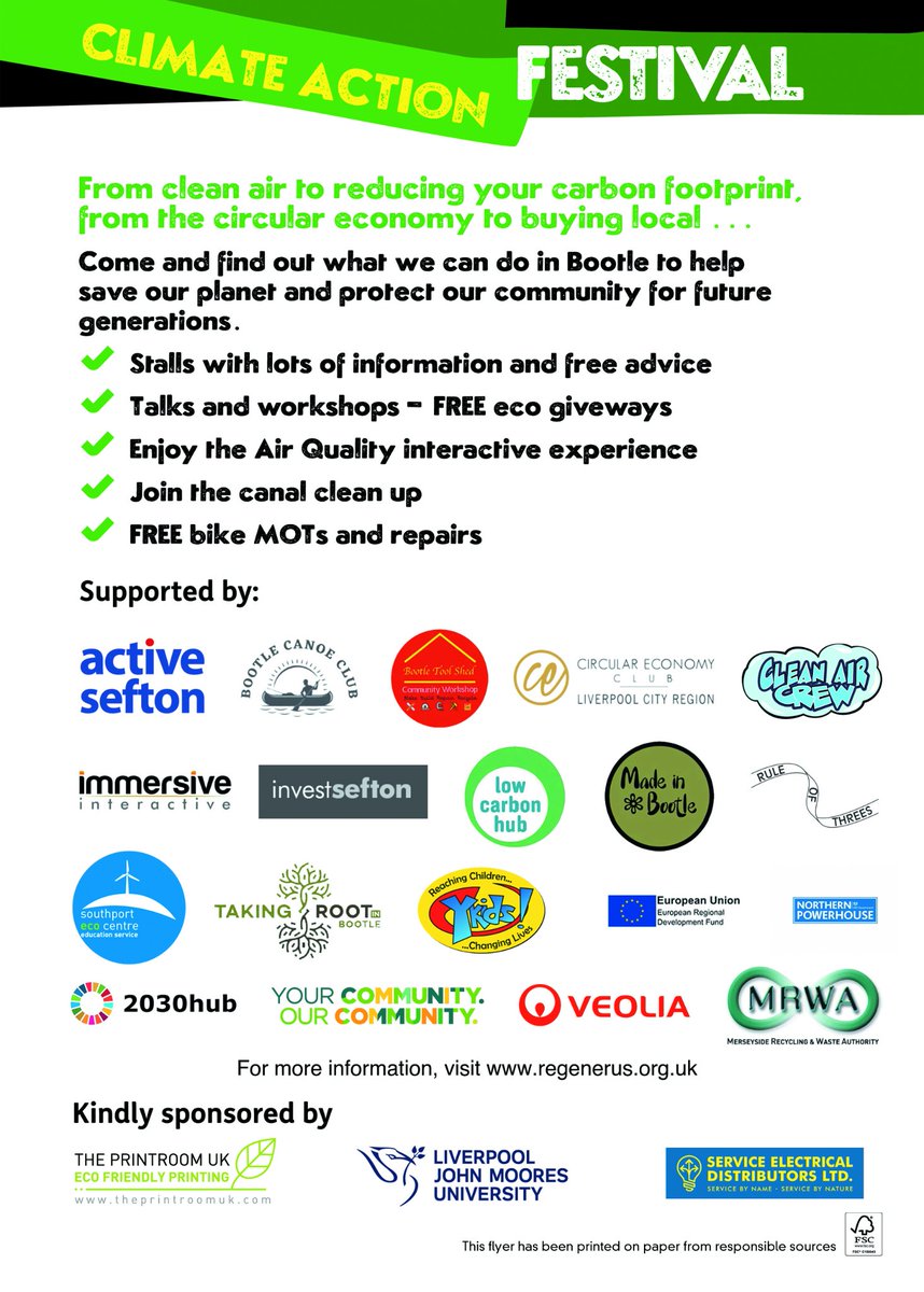 We're joining with our friends <a href="/Regenerus/">Regenerus</a> &amp; <a href="/TakingRoot3/">Taking Root</a> by taking <a href="/madeinbootle/">Made in Bootle</a>  Bootle on the road! Join us and other local sellers at the Climate Change Festival on 14th July for great products, workshops and a few freebies! #bootle #bootleclimatefestival #shoplocal #buysocial