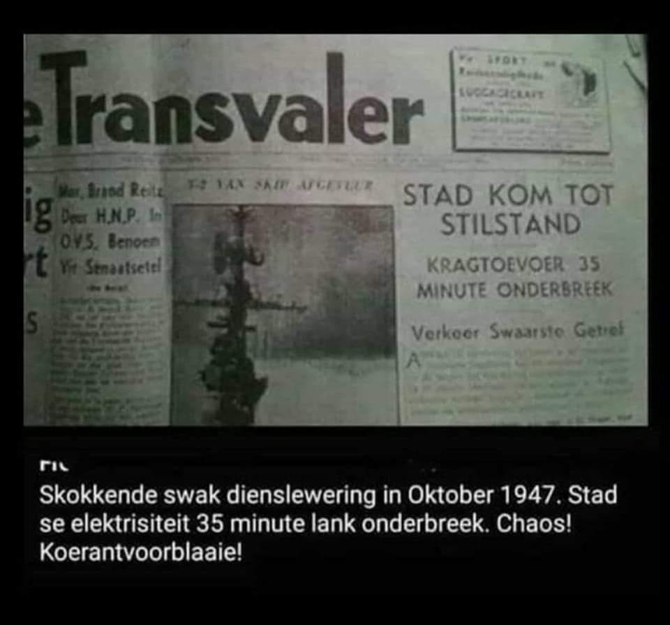 helenzille's tweet photo. This was a power crisis in 1947. Little did we know.... https://t.co/HxNG0dryCA