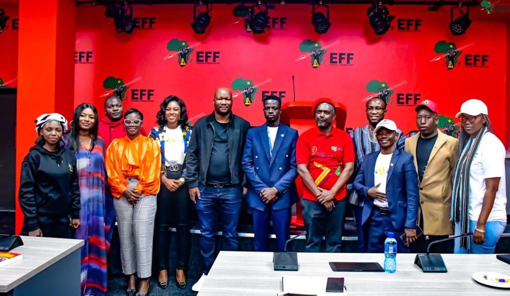 EFFSouthAfrica's tweet photo. ♦️In Pictures ♦️

EFF Secretary General @DlaminiMarshall met with the student delegation from Ghana at Mama Winnie Madikizela Mandela House 

Strong ties must be built towards Independence in Africa https://t.co/PpHUKnGOVy