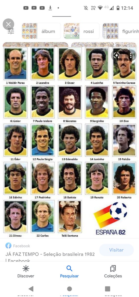 AlexPontaGross1's tweet photo. #TBT

#Copa82  #Mundial1982  #Mundial82 

05/07/82
Brasil 🇧🇷 2x3 🇮🇹 Itália

40 anos da tragédia de Sarriá

Seleção brasileira qdo os craques jogavam no Brasil e tinham amor a camisa dos clubes brasileiros..

Já hoje em dia..... 🤦🤮 https://t.co/0umwF9NiPY