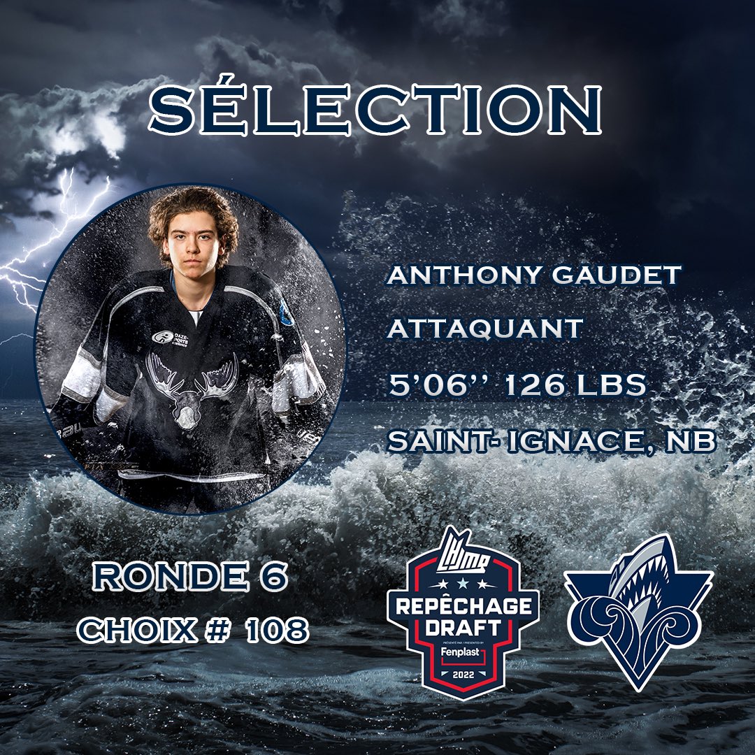 Avec le 108e choix de la séance de sélection, L’Océanic met la main sur Anthony Gaudet des Northern Moose M18 AAA. 🙏

En 29 matchs cette saison, il a récolté 7 buts et 14 passes, pour un total de 24 points. 💪

En séries : 3PJ 1B 1P 2PTS

Bienvenue Anthony! 

🌊 #Nics