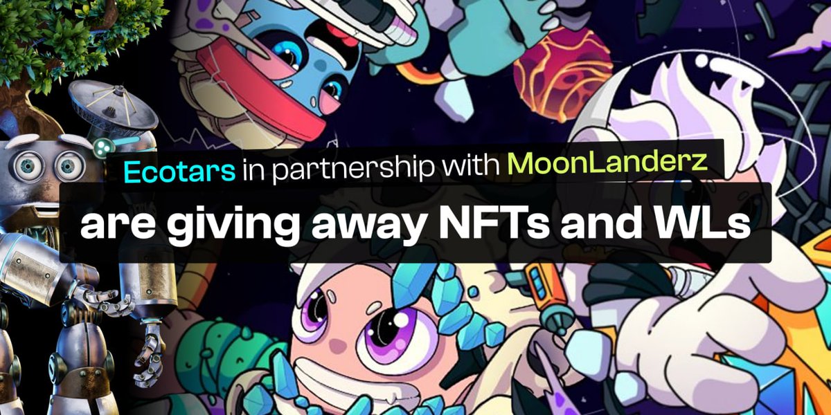 ecotars's tweet image. 🏆 HUGE #NFTGiveaway &amp;amp; #WLGiveaway 🏆

3 x @MoonLanderzNFT
7 x Ecotars WL

To enter:
✅ Follow @ecotars with 🔔
✅ ❤️ + RT + Tag friends

72h ⏰

Win 10 more NFTs! 👀⬇️

✅ Join Discord discord.gg/ecotars
✅ Check the 🎁 | get-nft-for-invites channel for further steps