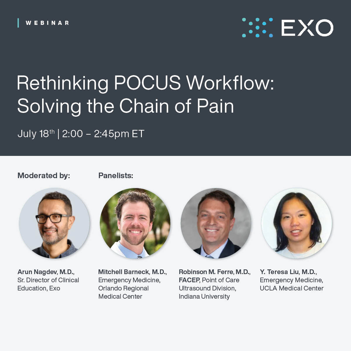 Don't miss this! Join us for an incredible expert panel discussion on “Rethinking POCUS Workflow: Solving the Chain of Pain” on Monday, July 18th at 2:00-2:45pm ET / 11:00-11:45am PT. Register here: hubs.la/Q01g9Vdl0 <a href="/NagdevArun/">Arun Nagdev</a> <a href="/Tee1540/">Yiju Teresa Liu</a> <a href="/robmferre/">Rob Ferre</a>