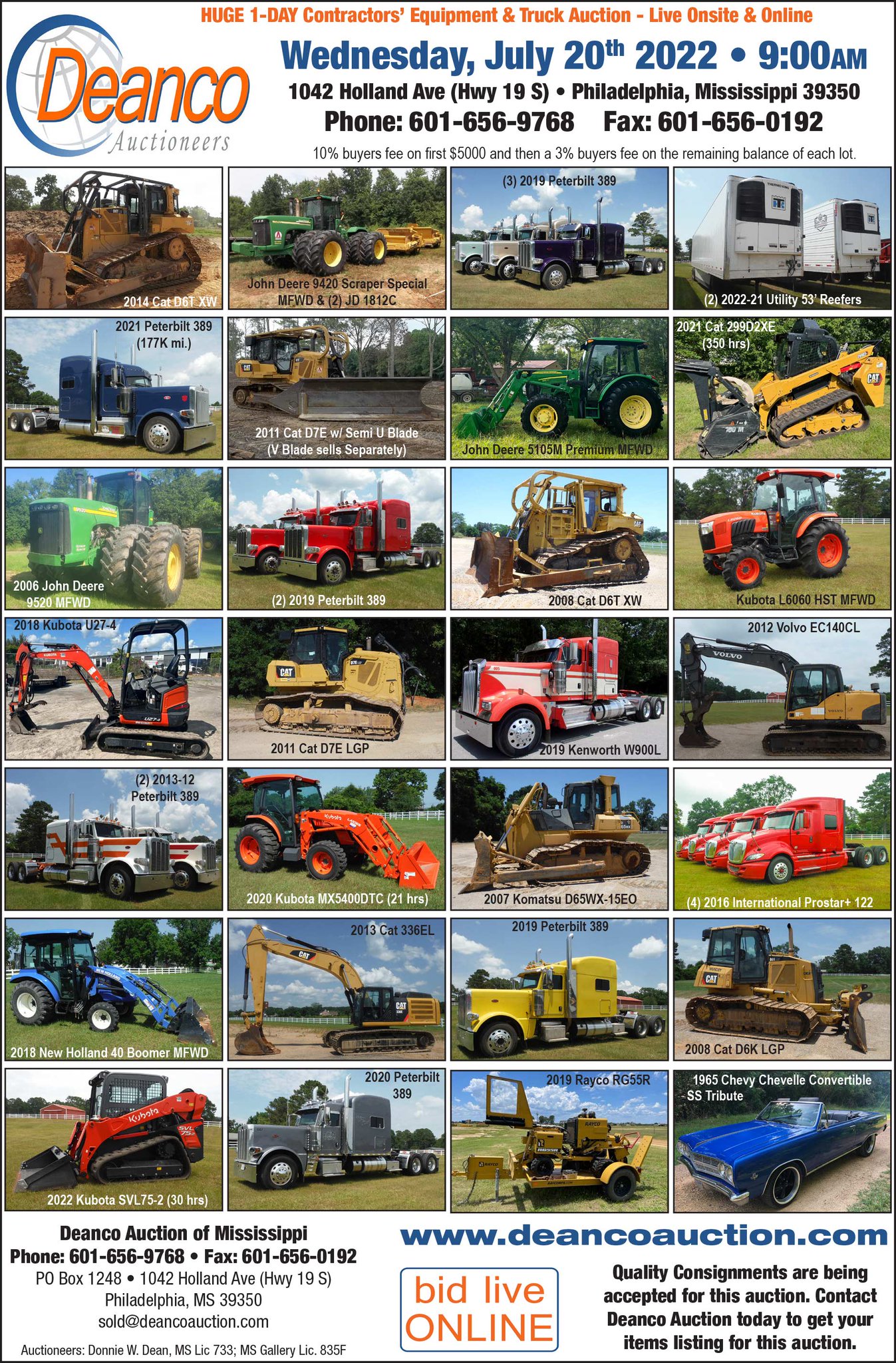 DEANCO AUCTION on Twitter "Huge 1Day Equipment and Truck Public