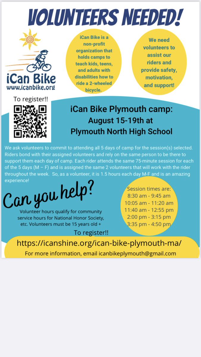Harvest_SC's tweet photo. Calling All of the South Shore’s Student Athletes, service learning groups, NHS applicants, HSC teams and more. 

Here’s a chance to grow civically and socially.  
Teach a Kiddo to ride a bike!
Volunteers needed!

Be part of the Change! https://t.co/eiL0Fv4JTF