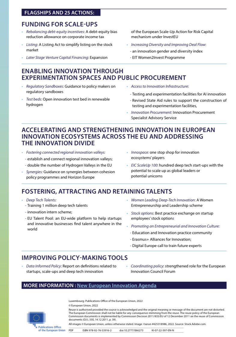 To lead the 🆕 wave of deep-tech innovation, we need the right tools⤵️

✅better access to finance 
✅improved rules  
✅regional innovation valleys #cohesion 
✅focus on talents &amp; support to women founders 
✅clearer policy-making &amp; support to 🇪🇺States 

🚀🆕 #EUInnovationAgenda