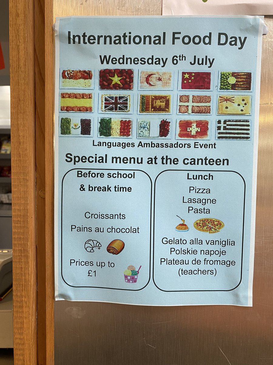 mariellarag's tweet photo. STM language ambassadors are getting everything ready for tomorrow’s International food day with Mrs Florulli @STMBedford #MFL https://t.co/YhrpT267OD