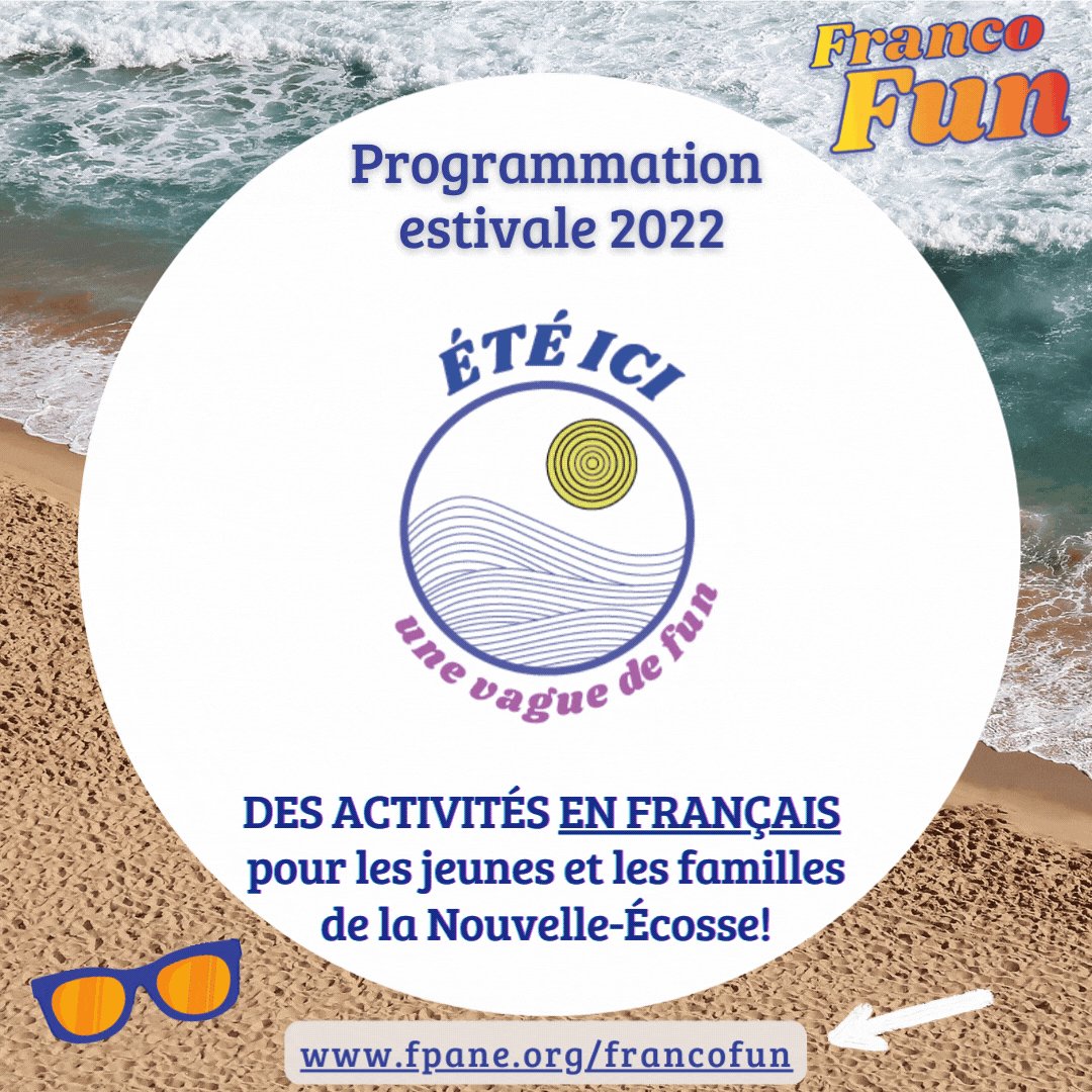 Profitez de l’été en participant aux activités jeunesses et familiales FrancoFun, et ce, en français aux quatre coins de la province!

ow.ly/coAx50JOJ5r