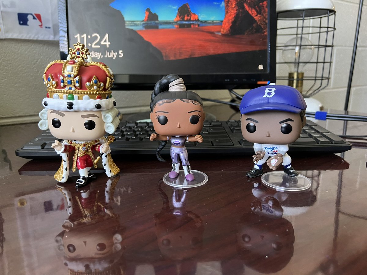 New friends for year 15 in education. Can’t beat a King, AE legend, and Jackie Robinson. I might have bought an extra Bianca for someone in the Class of 2025 as well!!! #beepbeep ♥️💙♥️💙 <a href="/BiancaBelairWWE/">Bianca Belair</a> <a href="/AustinEastHS/">Austin-East HS</a>